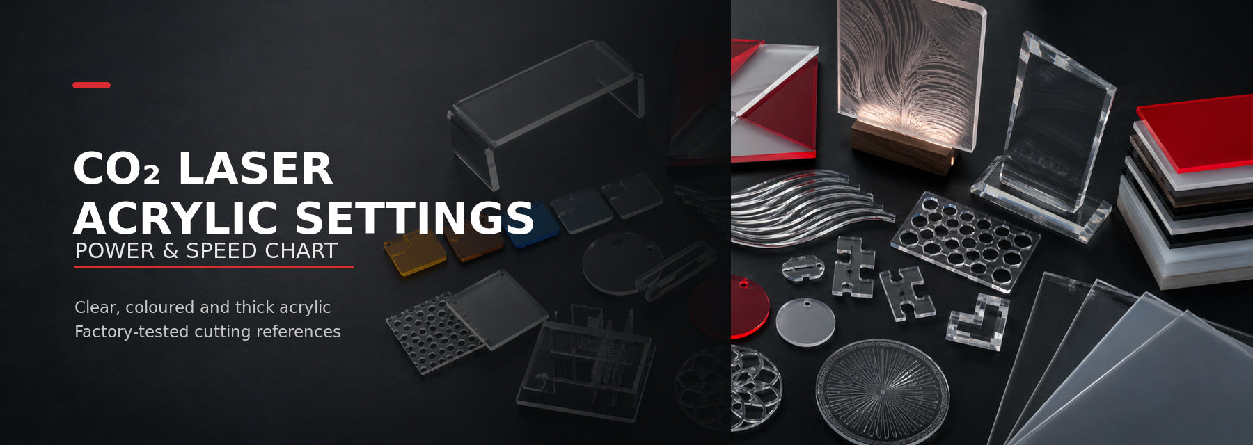 CO₂ Laser Acrylic Cutting Settings: 25–200 W Power & Speed Chart