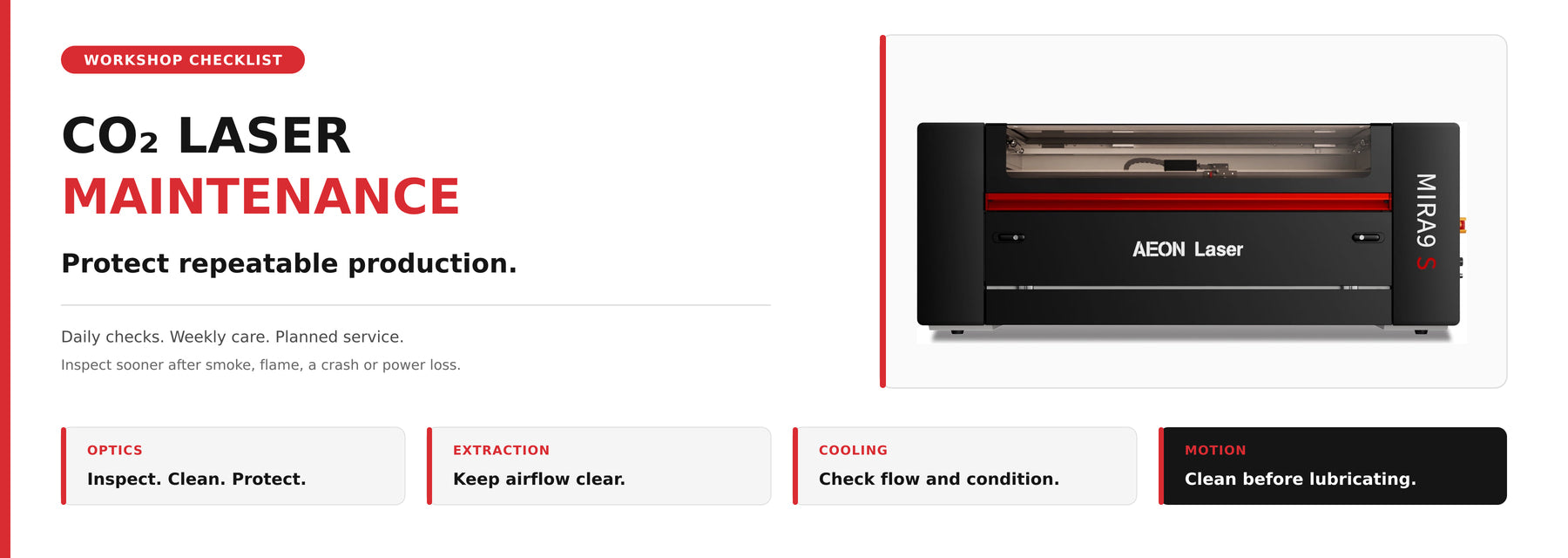 CO₂ Laser Maintenance Schedule: Daily, Weekly and Monthly Checklist
